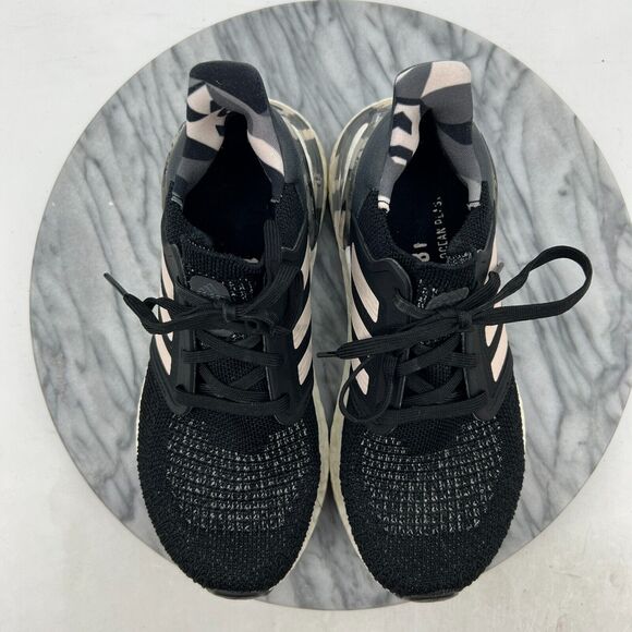 Adidas Ultraboost 20 Running Sneaker Womens 6 Black Pink Tint Marathon Cushioned - Picture 8 of 12